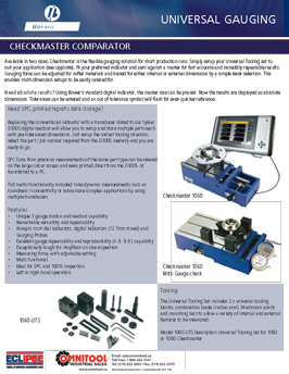 Universal Gauging – CHECKMASTER COMPARATOR