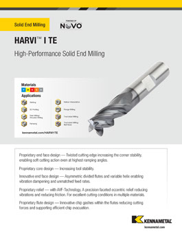 HARVI&trade; I TE  &ndash; High-Performance Solid End Milling